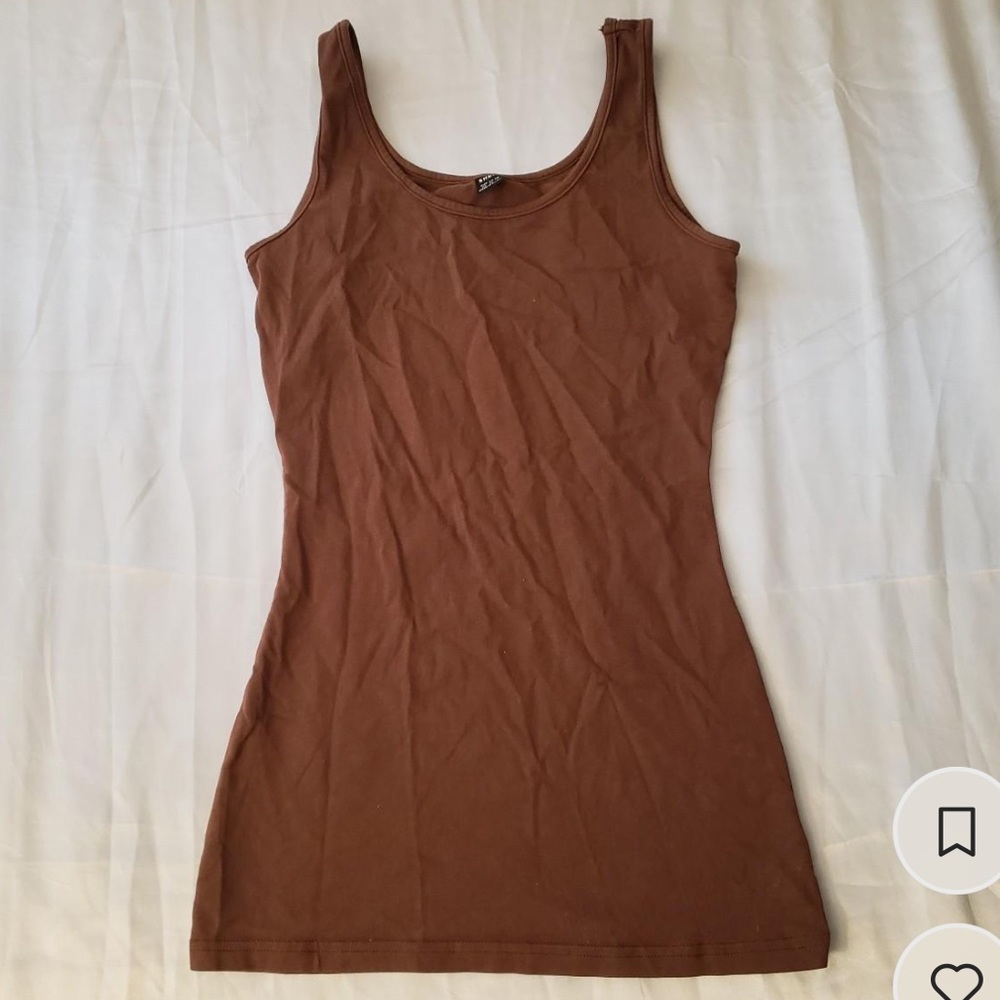 Long Brown Tank Top